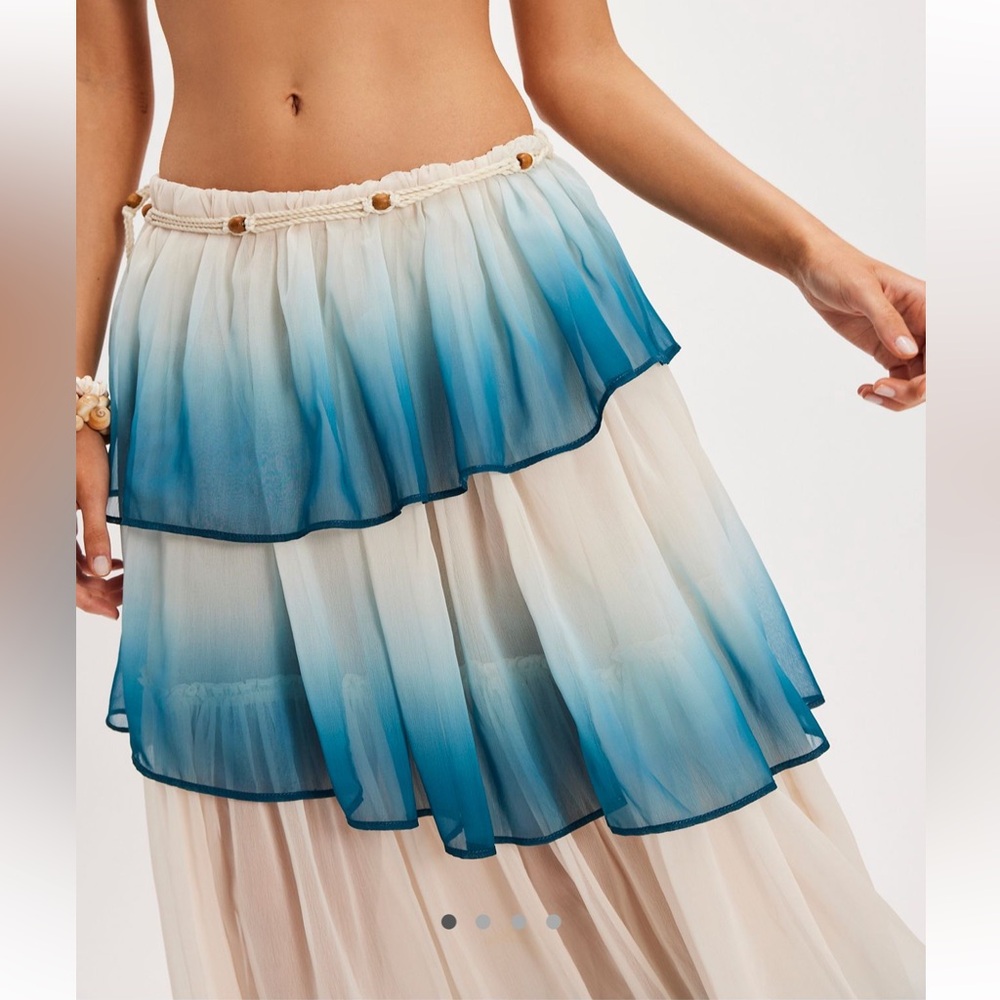 Free People Dip Into The Tiers Maxi Skirt - Picture 2 of 4